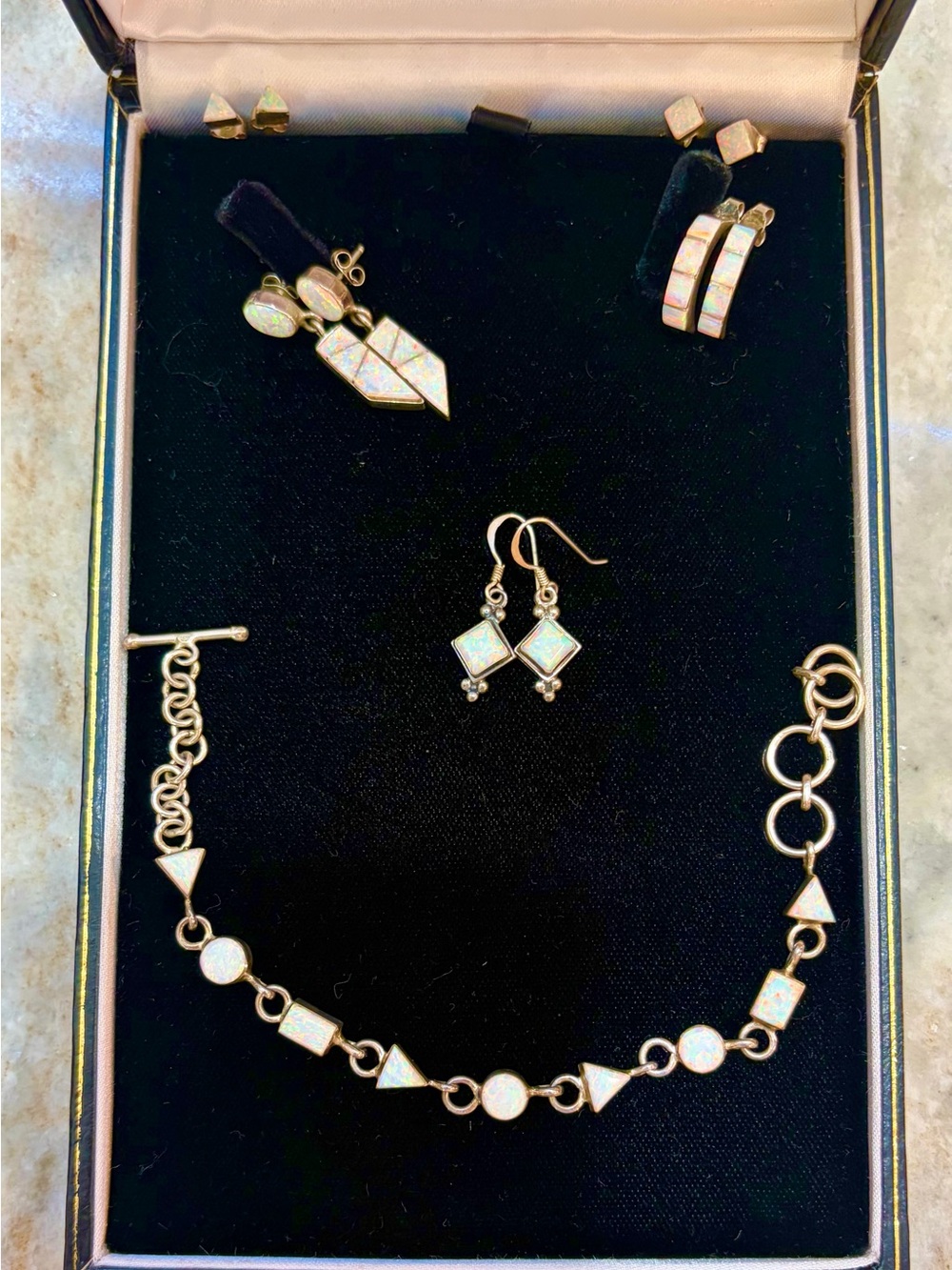NEW! Opal & 925 Sterling Silver Set - Picture 4 of 6